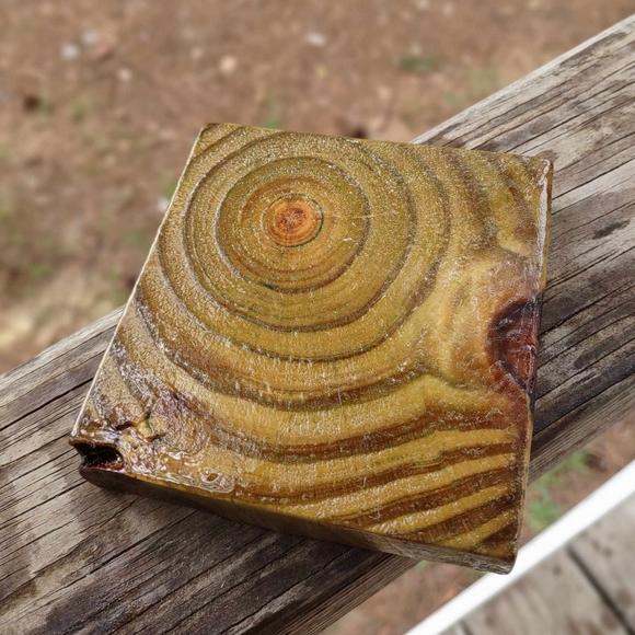 Rustic Wood Coasters (Handmade) Set of 4 - Picture 5 of 5
